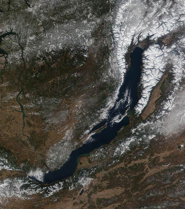 贝加尔湖卫星图片