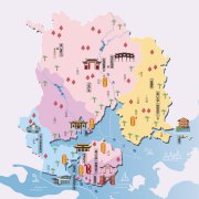  福建省厦门市旅游地图 
