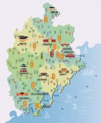  福建省漳州市旅游地图 